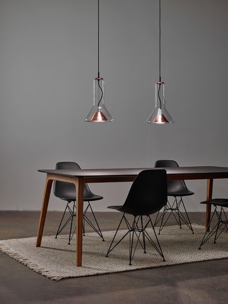 Brokis PC00961_007 Whistle set, závěsné svítidlo, foukané čiré sklo/měď, 3x10W LED GX53 2700K stmívatelné, prům. 75cm