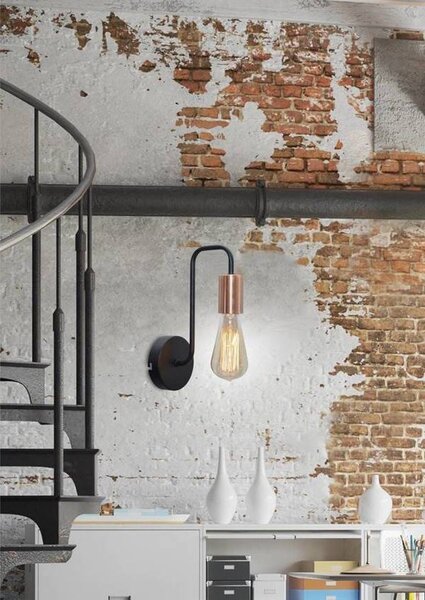Candellux Černé nástěnné svítidlo Herpe pro žárovku E27 21-66855