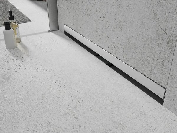 Mexen Flat nerezový sprchový žlab na zeď 60 cm vzor WALL, 1030060