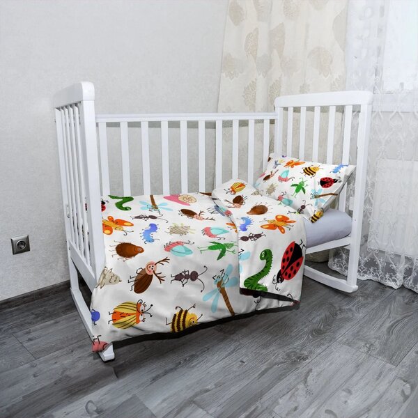 Sablio Mikroplyšové dětské povlečení do postýlky Hmyz - 120x90 / 40x60
