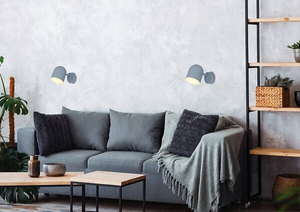 Šedé stropnínástěnné svítidlo Azuro pro žárovku 1x E27 - Candellux - LED lustry a svítidla > Kolekce svítidel > Kolekce svítidel AZURO