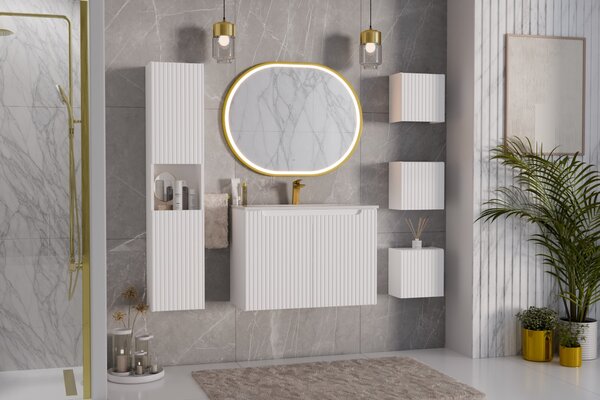 Závěsná skříňka do koupelny NOVA White 83-30-1DQ | kostka