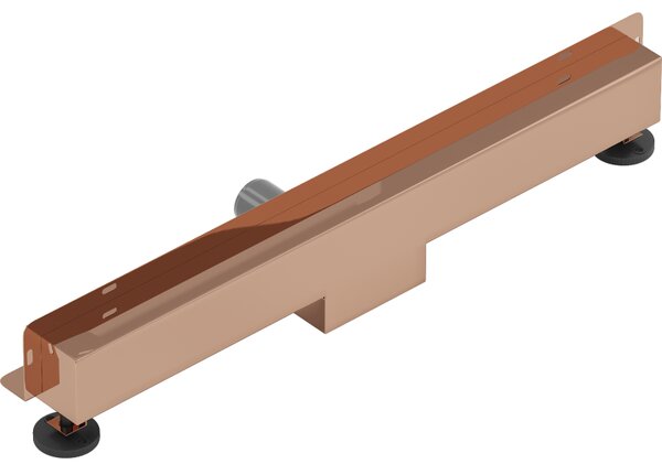 Mexen Flat Wall, sprchový žlab na zeď 2v1, 50 cm, růžové zlato, 1630050