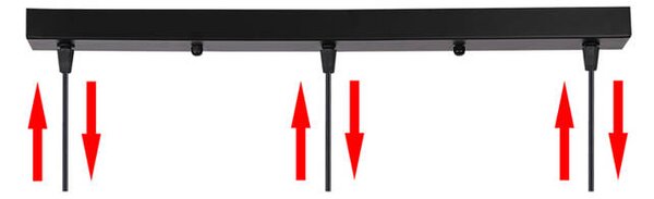 Candellux Černo-hnědý závěsný lustr Aspa pro žárovku 3x E27 33-00606
