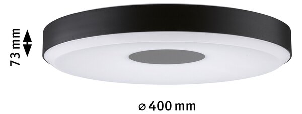 Paulmann 79518 Puric Pane, moderní stropní svítidlo, 23W LED 2700K tříkrokové stmívání, prům. 40cm