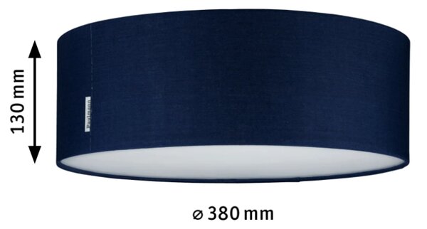 Paulmann 70951 Mari, stropní svítidlo z tmavě modré textilie, 2x20W E27, prům. 38cm