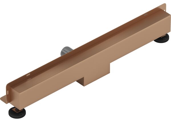 Mexen Flat Wall, sprchový žlab na zeď 2v1, 50 cm, měděná matná, 1C30050