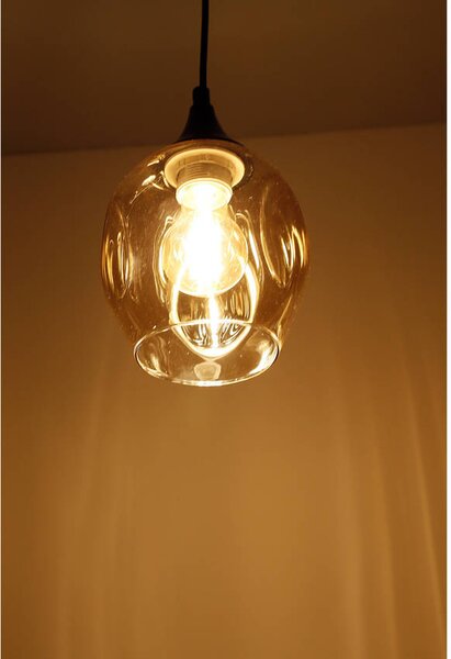 Candellux Černo-hnědý závěsný lustr Aspa pro žárovku E27 31-00583