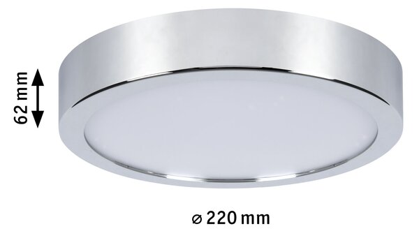 Paulmann 78925 Aviar, chromové koupelnové svítidlo, 13W LED dimwitch 2700/4000/6500K, prům.22cm, IP44