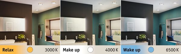 Paulmann 78925 Aviar, chromové koupelnové svítidlo, 13W LED dimwitch 2700/4000/6500K, prům.22cm, IP44