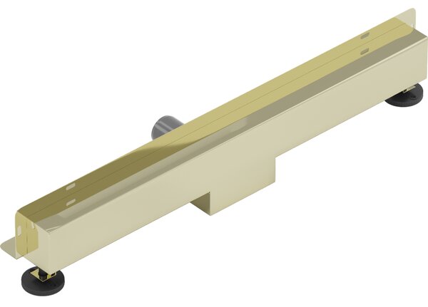 Mexen Flat Wall, sprchový žlab na zeď 2v1, 50 cm, zlatá lesklá, 1530050