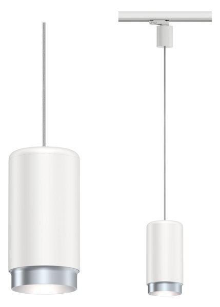 Paulmann 95404 ProRail3 Corus, bílé závěsné svítidlo, 1x50W E27, výška 27,2cm