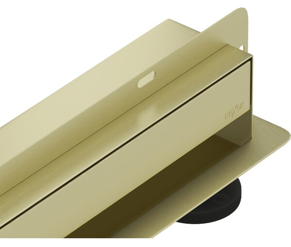 Mexen Flat Wall, sprchový žlab na zeď 2v1, 50 cm, zlatá matná, 1A30050