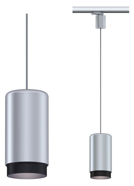 Paulmann 95403 ProRail3 Corus, matně stříbrné závěsné svítidlo, 1x50W E27, výška 27,2cm