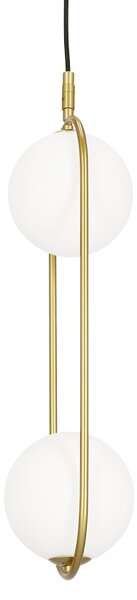 Candellux Mosazný závěsný lustr Cordel pro žárovku 2x G9 32-73464