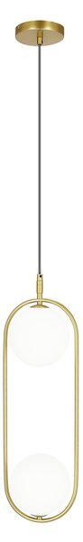 Candellux Mosazný závěsný lustr Cordel pro žárovku 2x G9 32-73464
