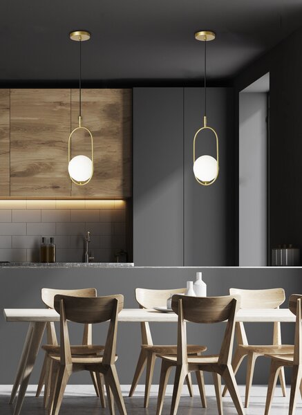 Candellux Mosazný závěsný lustr Cordel pro žárovku G9 31-73457