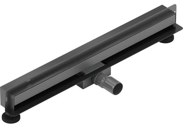 Mexen Flat Wall, sprchový žlab na zeď 2v1, 50 cm, broušený grafit, 1E30050