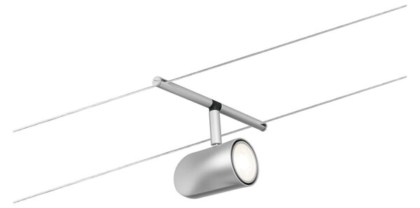 Paulmann 94465 CorDuo Cup Basic, matně chromový lankový systém, 5x max 10W LED 12V, 500cm