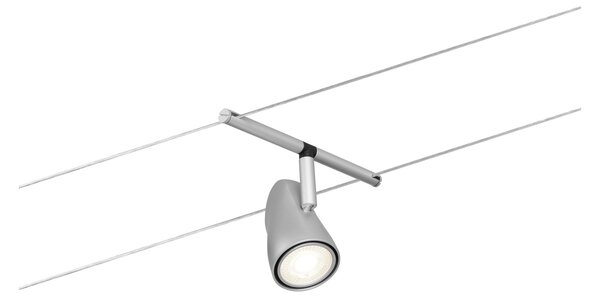 Paulmann 94465 CorDuo Cup Basic, matně chromový lankový systém, 5x max 10W LED 12V, 500cm