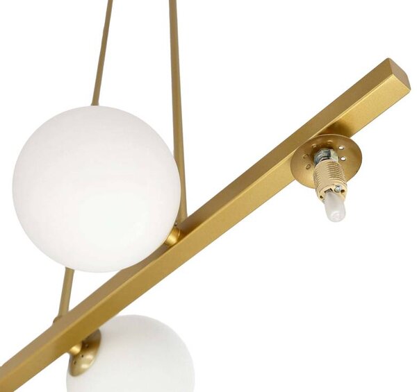 Candellux Mosazný závěsný lustr Kama pro žárovku 4x G9 34-73426