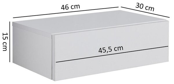 Noční stolek Dream š.: 46 cm bílý
