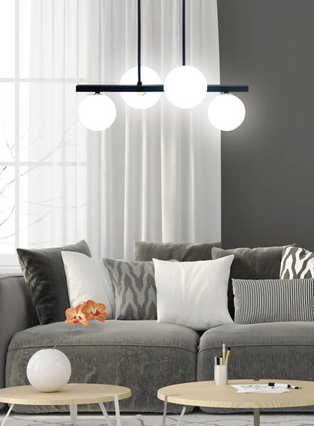 Candellux Černý závěsný lustr Kama pro žárovku 4x G9 34-01214