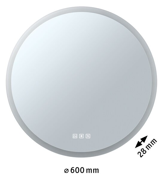Paulmann 78952 Mirra, zrcadlo s osvětlením, 22W LED 2700/4000/6500K, prům. 60cm, IP44