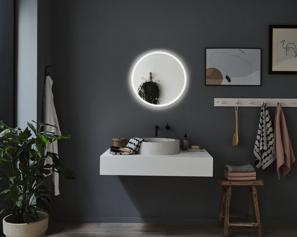 Paulmann 78952 Mirra, zrcadlo s osvětlením, 22W LED 2700/4000/6500K, prům. 60cm, IP44