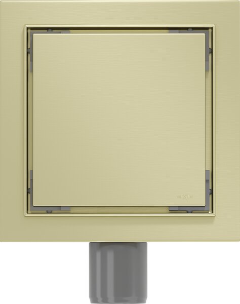 Mexen Flat-Q, bodová podlahová vpusť 12 cm, zlatá matná, 1A10012