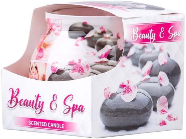 Sklo Dekor 80 x 72 mm Beauty&Spa pink vonná svíčka