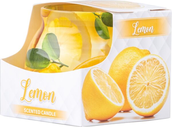 Sklo Dekor 80 x 72 mm Lemon vonná svíčka