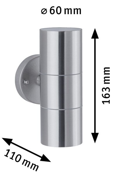 Paulmann 94331 Flame, venkovní nástěnné svítidlo 2xGU10,, výška 16,3cm, IP44