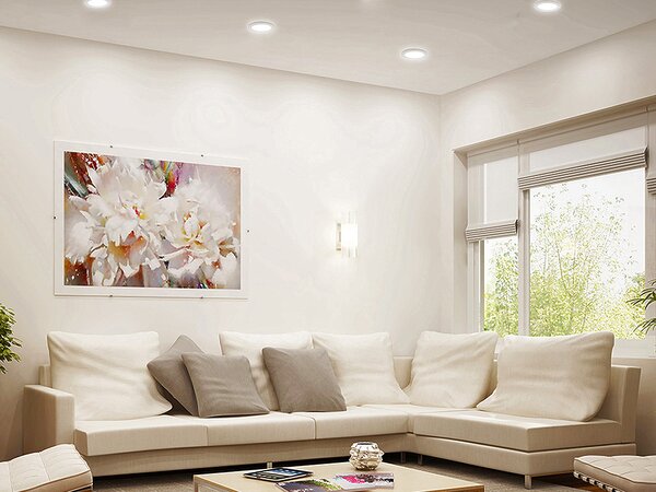 LED2 2050131 Static, zápustné svítidlo se saténovým difusorem, 7W 3000K, průměr 9,2cm, IP44