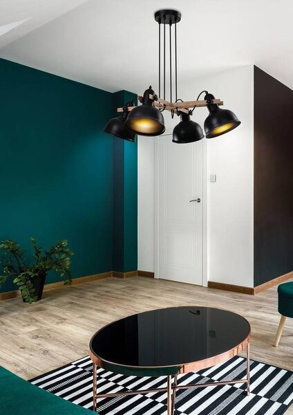 Černý závěsný lustr Reno pro žárovku 4x E27 - Candellux - LED lustry a svítidla > Kolekce svítidel > Kolekce svítidel RENO