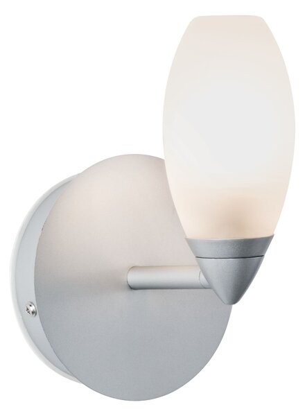 Paulmann 70838 Carina, nástěnné svítidlo 1xG9, matný chrom/sklo, výška 15,7cm, IP44