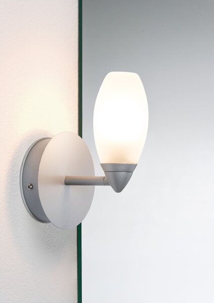 Paulmann 70838 Carina, nástěnné svítidlo 1xG9, matný chrom/sklo, výška 15,7cm, IP44