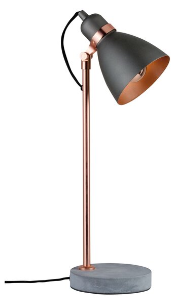 Paulmann 79624 Orm, stolní lampa šedá/měď/beton, 1xE27, výška 50cm