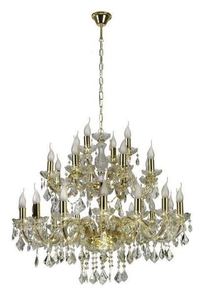 Candellux Zlatý křišťálový lustr Maria Teresa pro žárovku 28x E14 30-94622