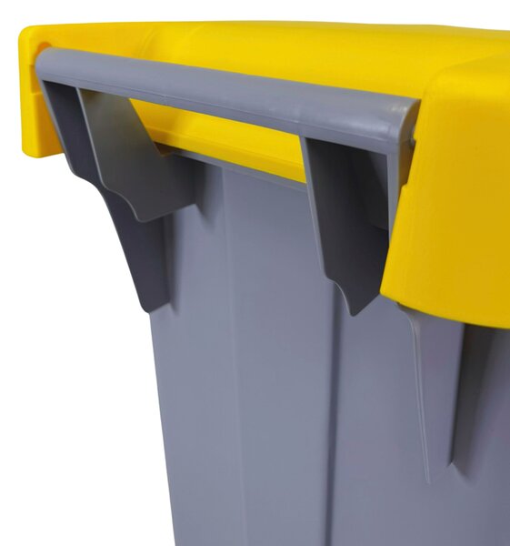 Denox odpadkový koš RECICLO na tříděný odpad 110 L, modré víko, plastový s kolečky