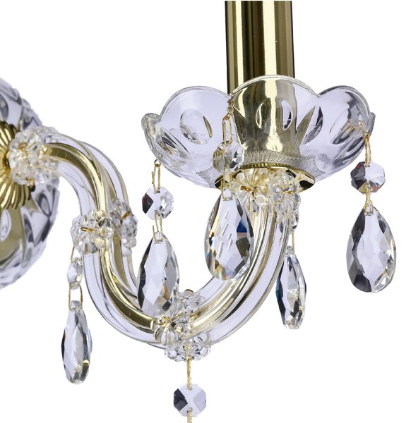 Candellux Zlaté křišťálové nástěnné svítidlo Maria Teresa pro žárovku E14 21-95742