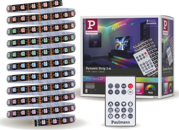 Paulmann 78887 EntertainLED Dynamic, sada RGB LED pásku, délka 300cm, 5W , dálkové ovládání