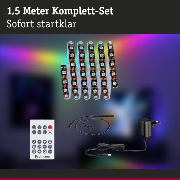 Paulmann 78886 EntertainLED Dynamic, sada RGB LED pásku, délka 150cm, 3W , dálkové ovládání