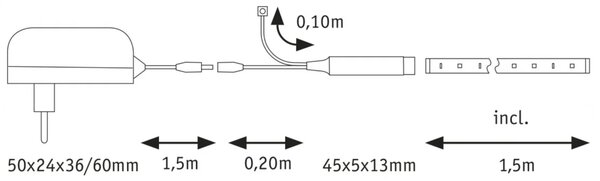 Paulmann 78886 EntertainLED Dynamic, sada RGB LED pásku, délka 150cm, 3W , dálkové ovládání