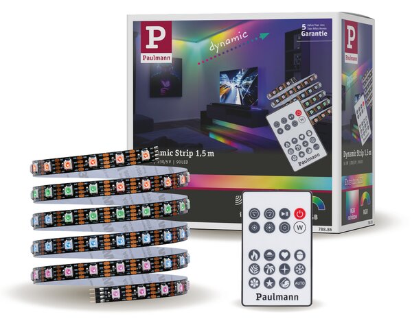 Paulmann 78886 EntertainLED Dynamic, sada RGB LED pásku, délka 150cm, 3W , dálkové ovládání
