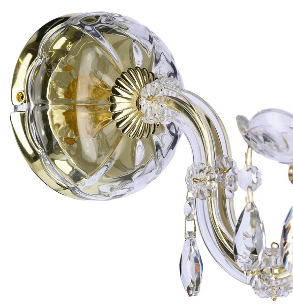 Candellux Zlaté křišťálové nástěnné svítidlo Maria Teresa pro žárovku E14 21-95742