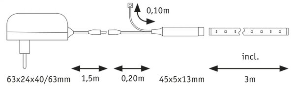 Paulmann 78887 EntertainLED Dynamic, sada RGB LED pásku, délka 300cm, 5W , dálkové ovládání