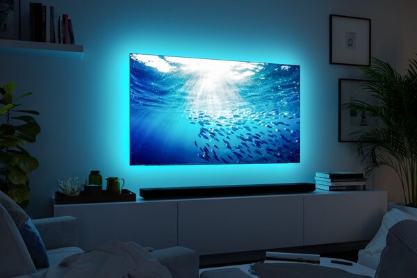 Paulmann 78876 MaxLED TV Comfort, sada RGBW LED pásku za televizi s úhlopříčkou 65" 22W, dálkové ovládání