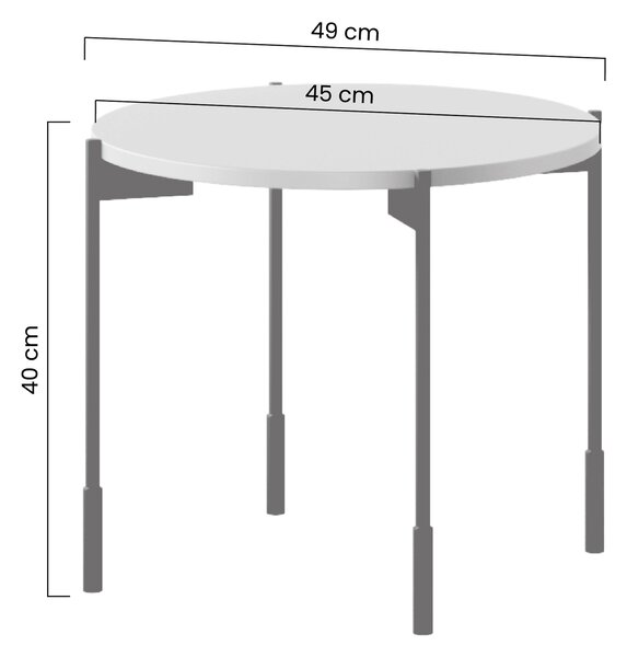 Kulatý konferenční stolek Sonatia 45 cm - kašmír