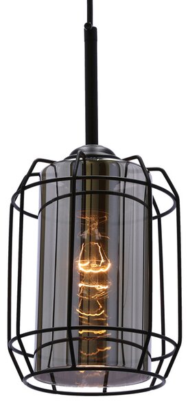 Candellux Černý závěsný lustr Jonera pro žárovku E27 31-08428
